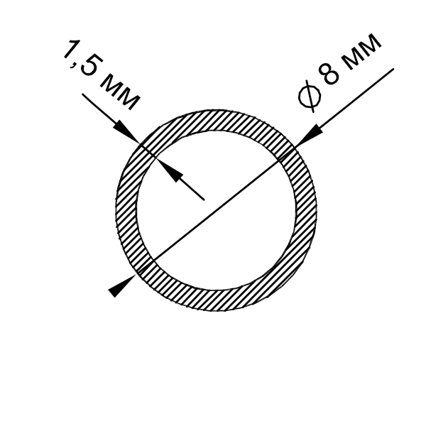 алюминиевая труба круглая 8х1,5 алюминиевая-труба-круглая-8х1,5